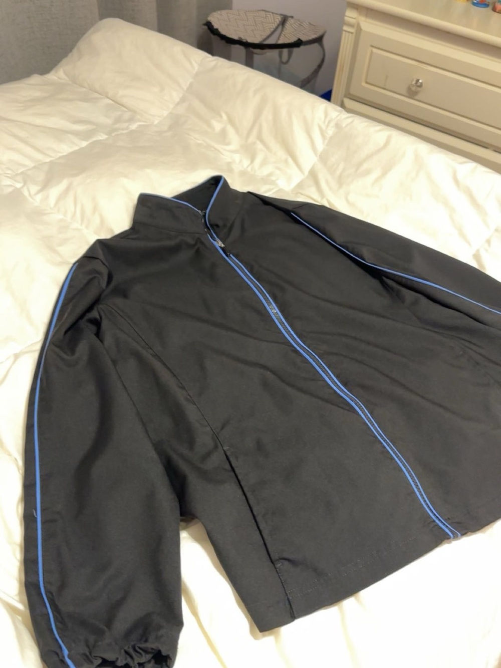 bolle Black Windbreaker with Blue Trim